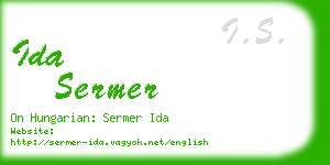 ida sermer business card